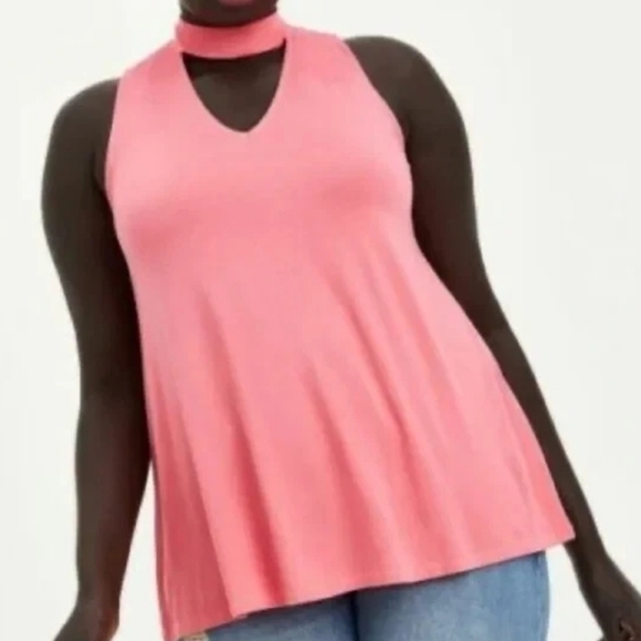 Torrid Super Soft Knits Choker Swing Tank - Picture 2 of 5